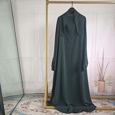 Amirah Abaya – Classic Modest Abaya | World of Trendz Dark Green Free Size