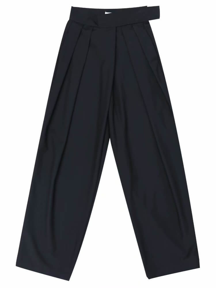 Draped Velcro trousers | Wide Leg Pants