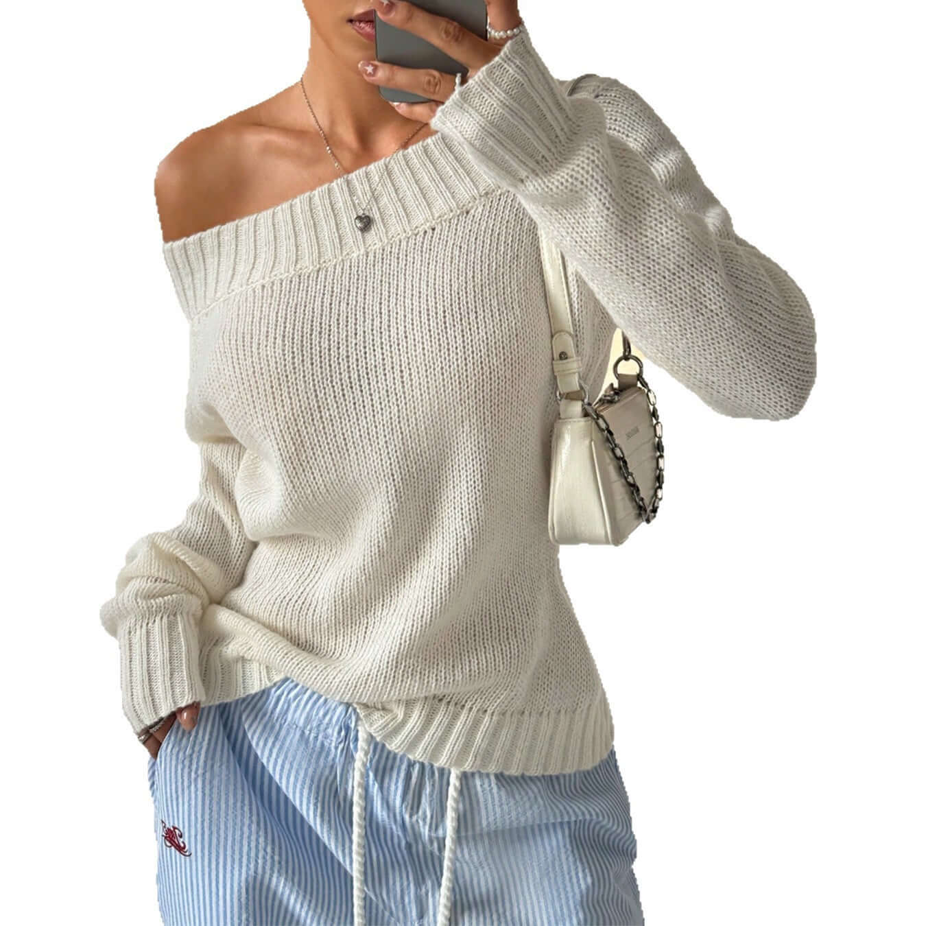 Women's Autumn Knit Sweater | Drop Shoulder Pullover UK