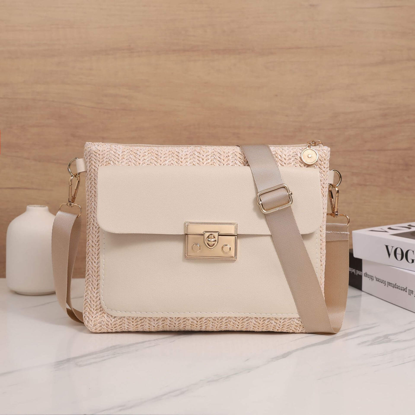 Straw Crossbody Shoulder Bag | Daily Matching Bag