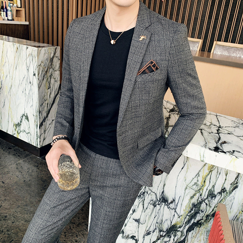 Men's Two Piece Business Casual Suit
