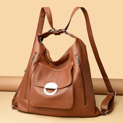 Washed Leather Shoulder Portable Messenger Bag