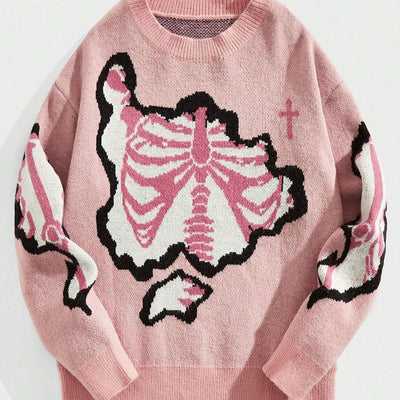 Round Neck Pullover Knitted Sweater