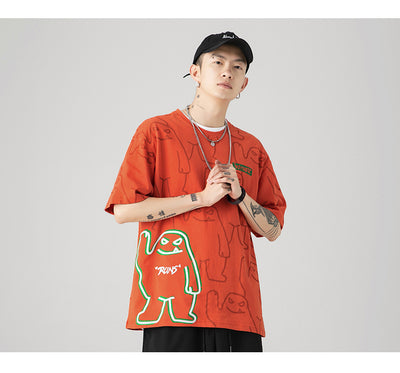 Bear Print Men And Women Graphic Tee Shirt