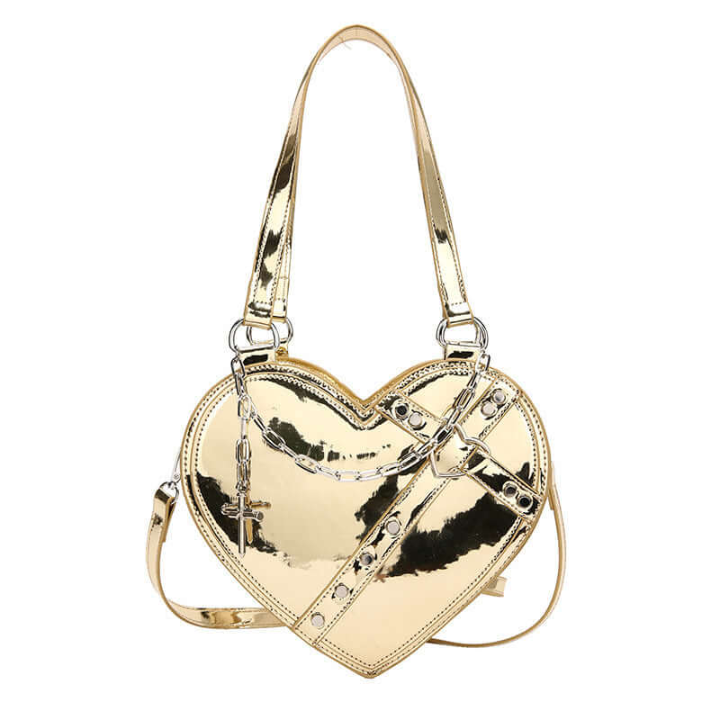 Women's Chain Heart-Shaped Shoulder Bag