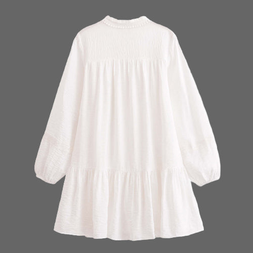 A Line Self Embroidered Casual Shirt