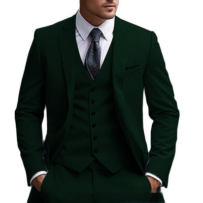 Men's Classic Fit Three Piece Suit Green