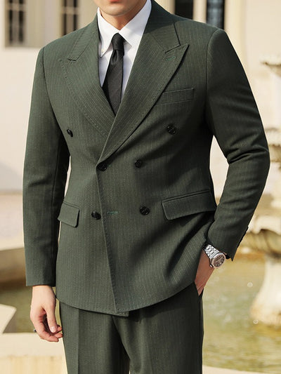 Autumn Double Breasted Warm Suit for Men