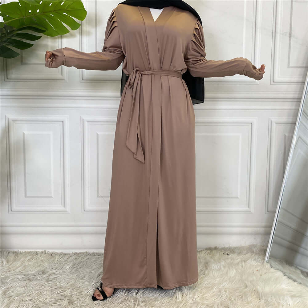 Riwa Cardigan Abaya – Everyday Modest Wear UK Brown Cardigan