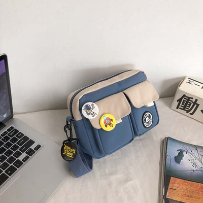 Street Style Messenger Crossbody Bag | Youth Attraction Blue