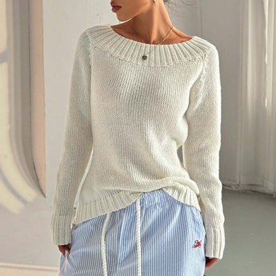 Women's Autumn Knit Sweater | Drop Shoulder Pullover UK