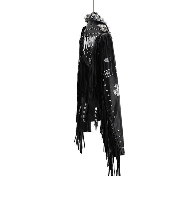 Women's Slim Fit Biker Leather Jacket | Punk Street Style