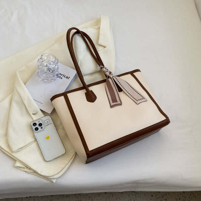 Winter Commuter Tote Shoulder Bag Coffee