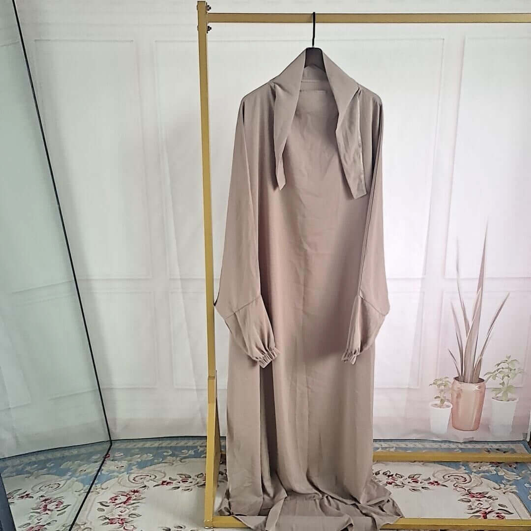 Amirah Abaya – Classic Modest Abaya | World of Trendz Khaki Free Size