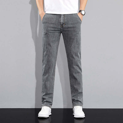 Men's Stretchable Slim Fit Jeans Trousers Gray