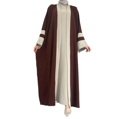 Wadah Abaya Two-Tone Elegance UK | Two Piece Abaya