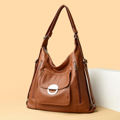 Washed Leather Shoulder Portable Messenger Bag