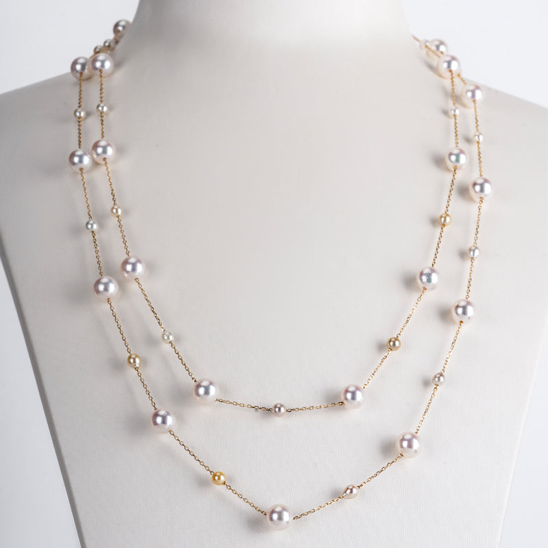 Star Pearl Sweater Necklace