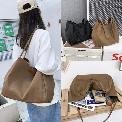 Urban Simple Large Canvas Tote Bag