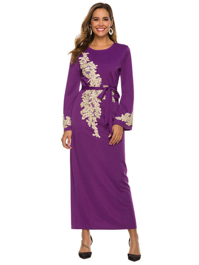 Amara Dubai Abaya – Timeless Arabic Style Abaya Purple without headscarf
