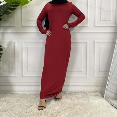 Riwa Cardigan Abaya – Everyday Modest Wear UK Purplish red Dress