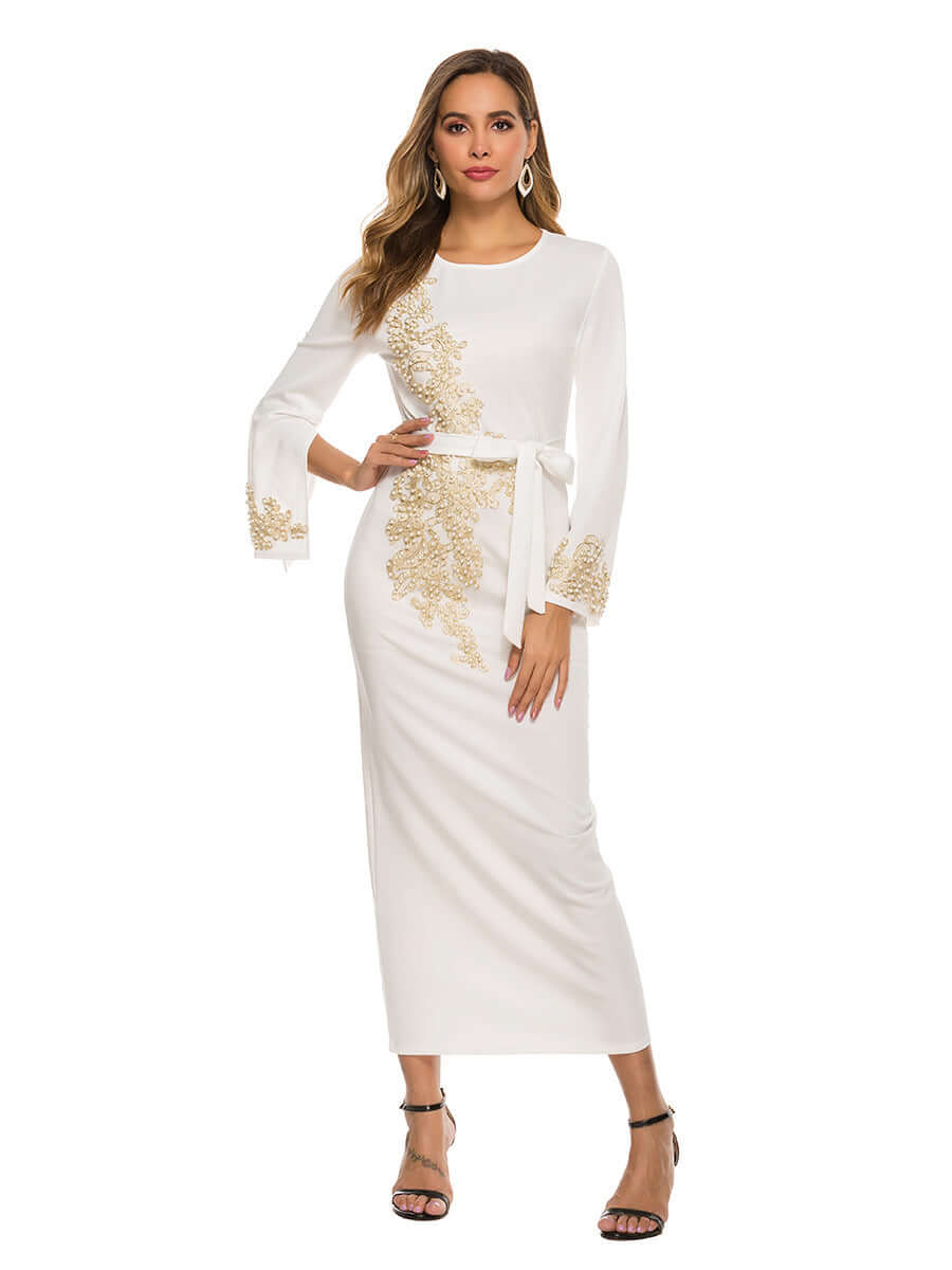Amara Dubai Abaya – Timeless Arabic Style Abaya White without headscarf