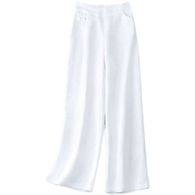 Casual Cotton Linen Wide Leg Pants