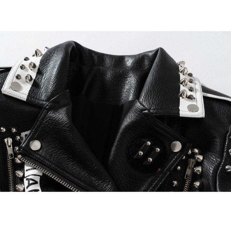 Punk Rock Graffiti Leather Jacket