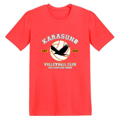 Unisex Harajuku Anime Print T-Shirt UK Red