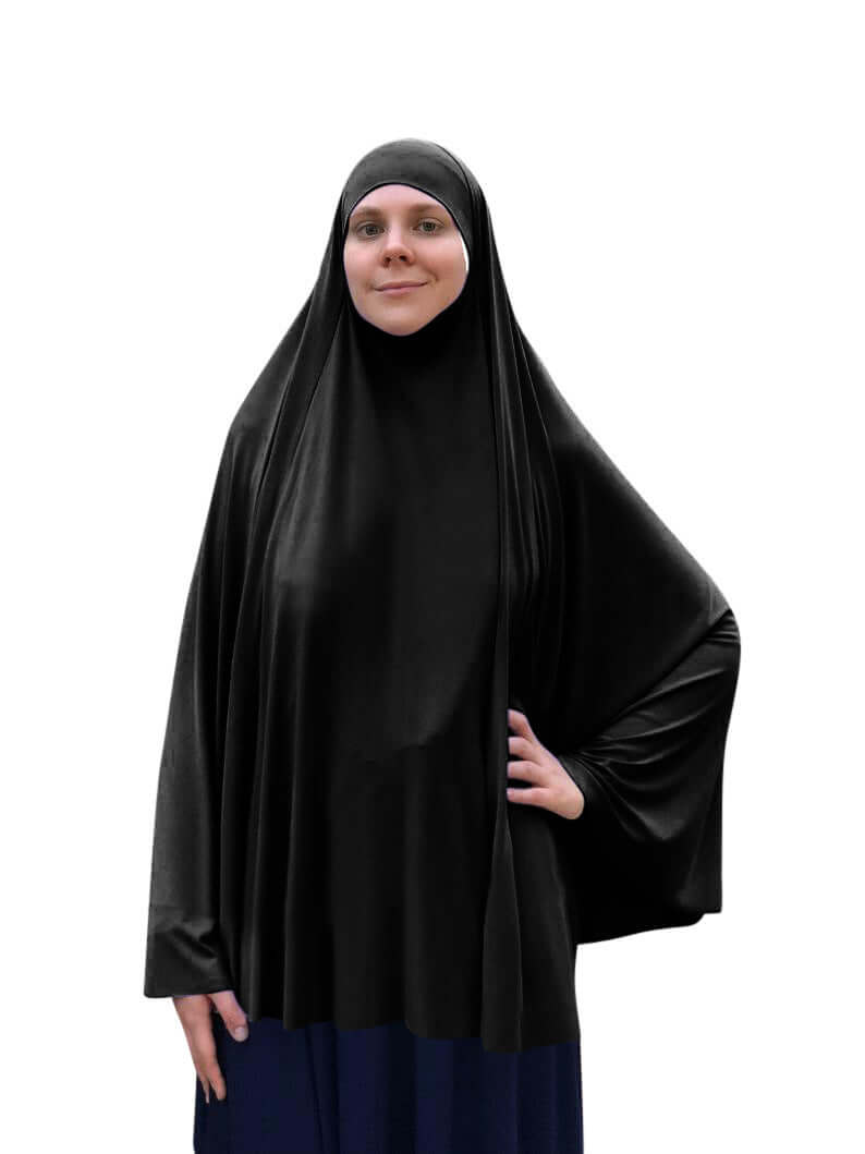 Sakina Prayer Abaya – Comfortable Worship Abaya Black