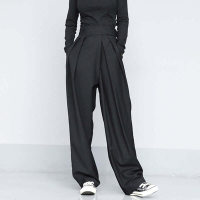 Draped Velcro trousers | Wide Leg Pants