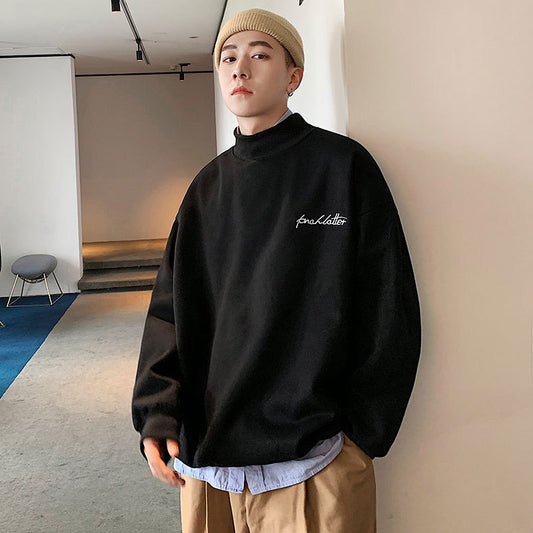 Half turtleneck loose top