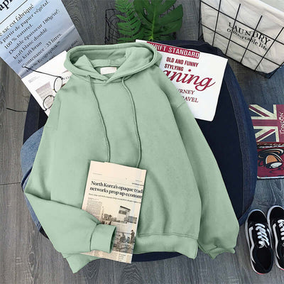 Women And Men's Solid Color Hoodie