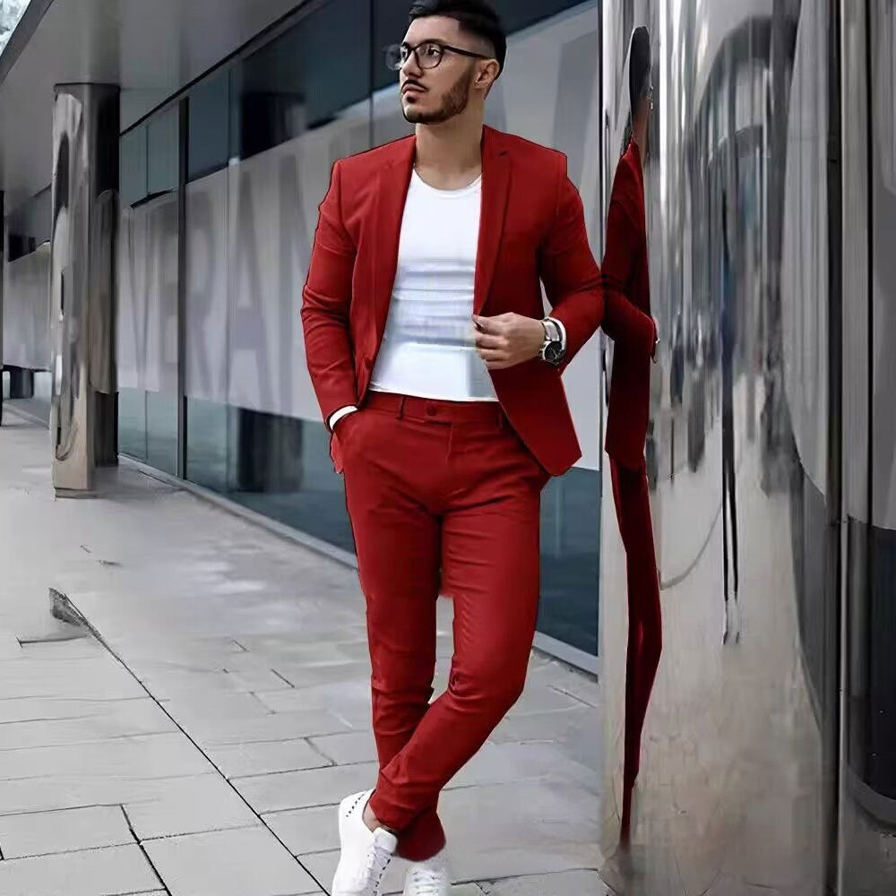 Business Casual Two Piece Suit for Men