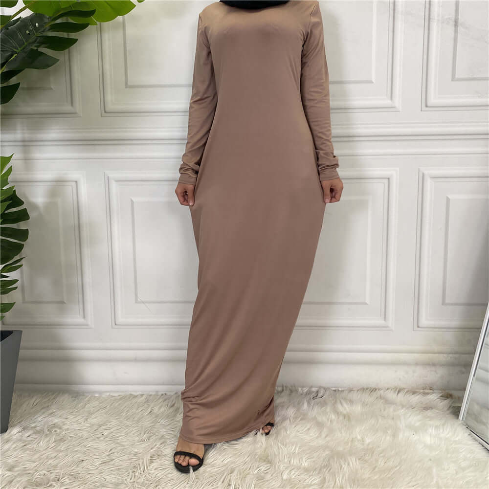 Riwa Cardigan Abaya – Everyday Modest Wear UK Brown Dress
