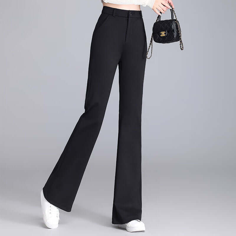 High Waist Casual Trouser for Women Black Trousers