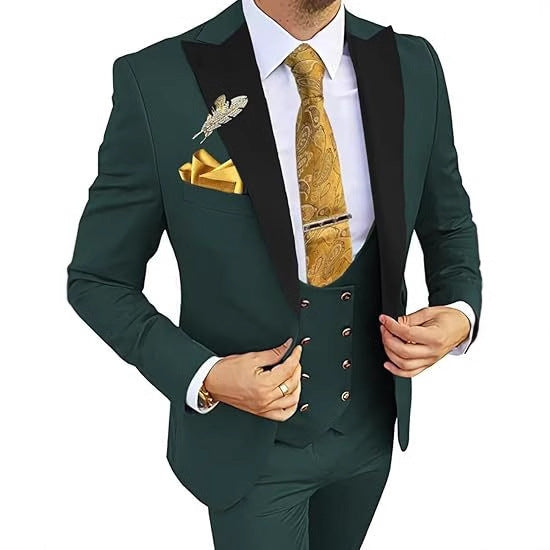 Men's Slim Fit Double-Breasted Suit