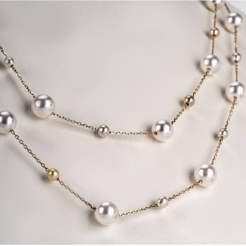 Star Pearl Sweater Necklace