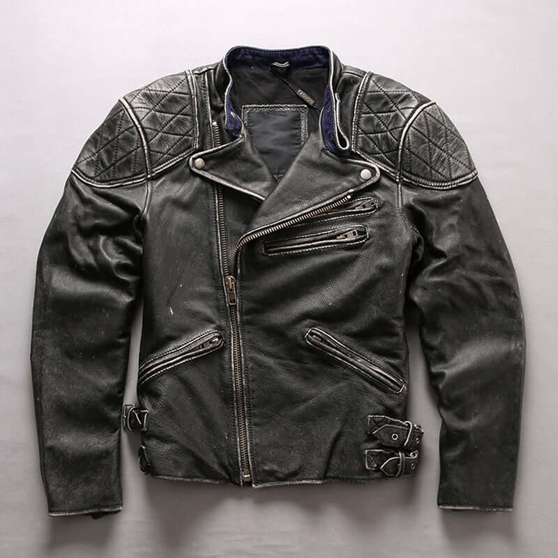 Men's First Layer Cowhide Leather Jacket