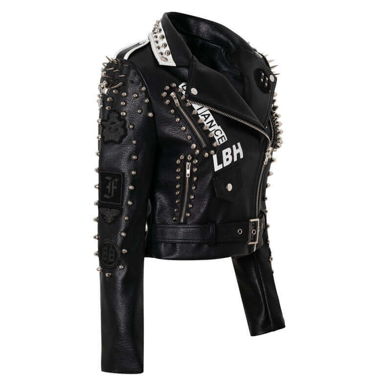 Punk Rock Graffiti Leather Jacket | Faux Leather Jacket UK