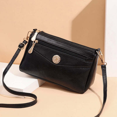 Women's Double-Zip Shoulder Bag