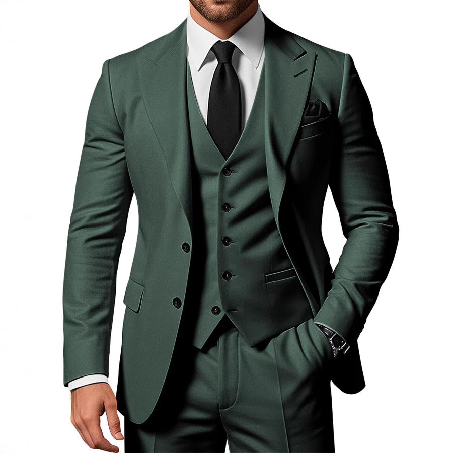 Mens Slim Fit Three Piece Acetate Suit UK