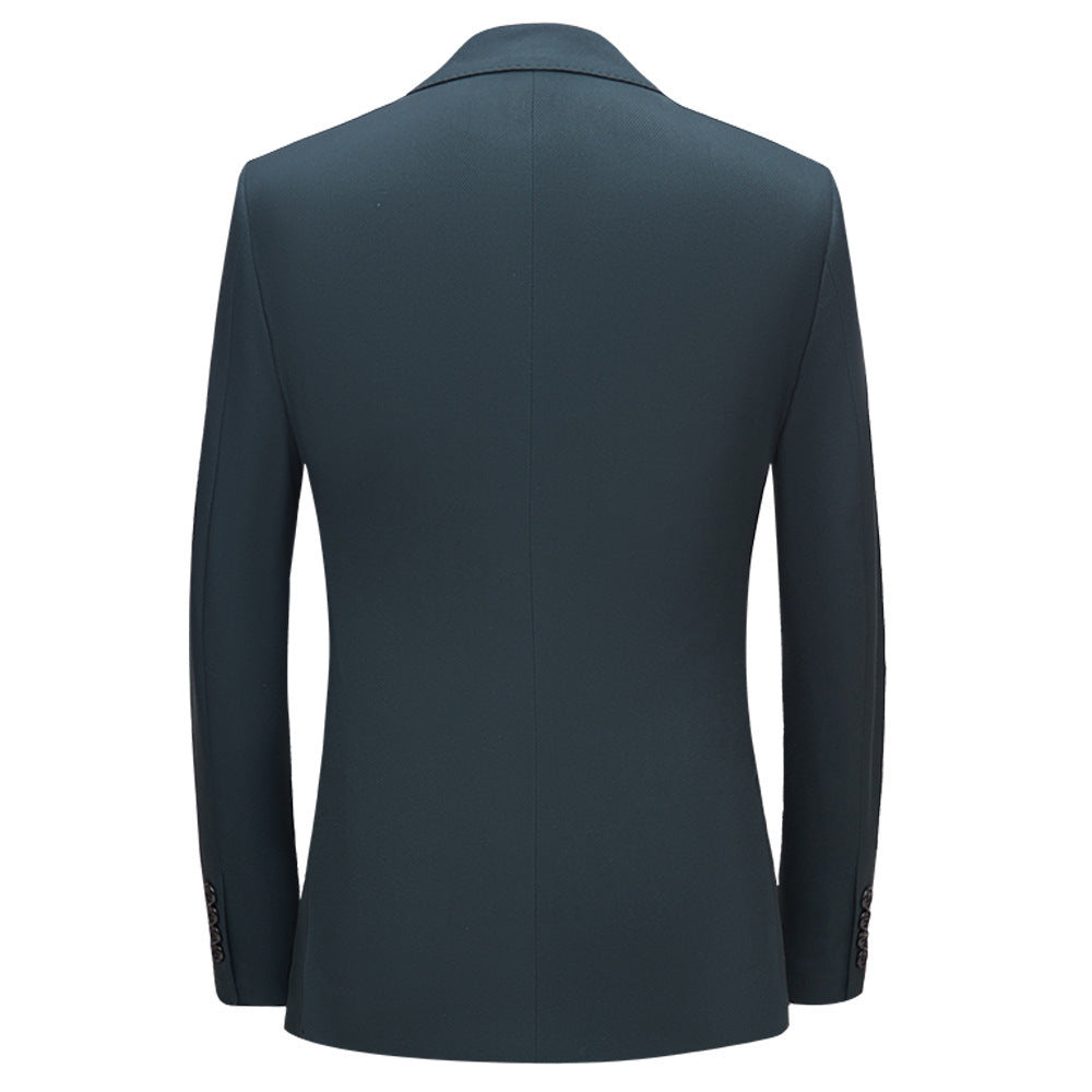 Two Piece Double Breasted Slim Fit Business Spring Suit for Men