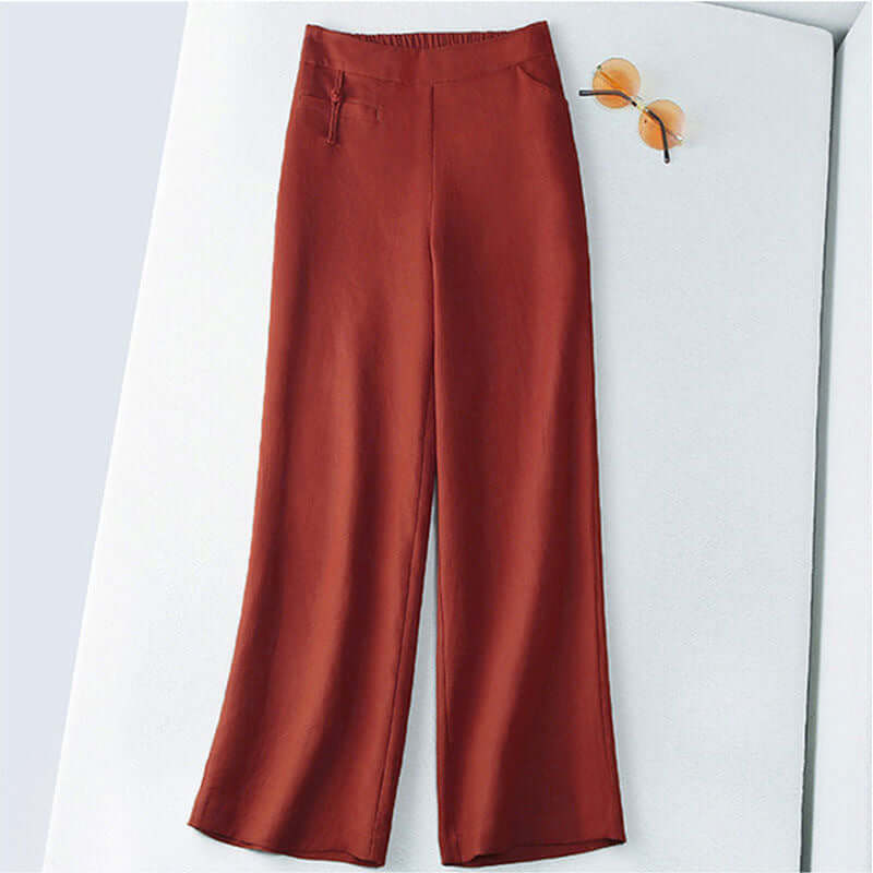 Casual Cotton Linen Wide Leg Pants