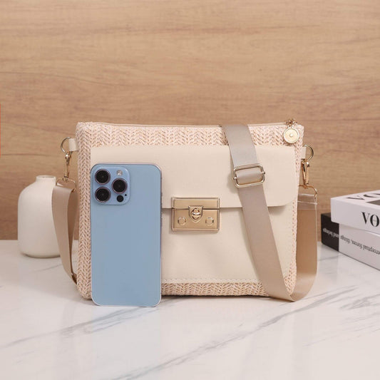 Straw Crossbody Shoulder Bag