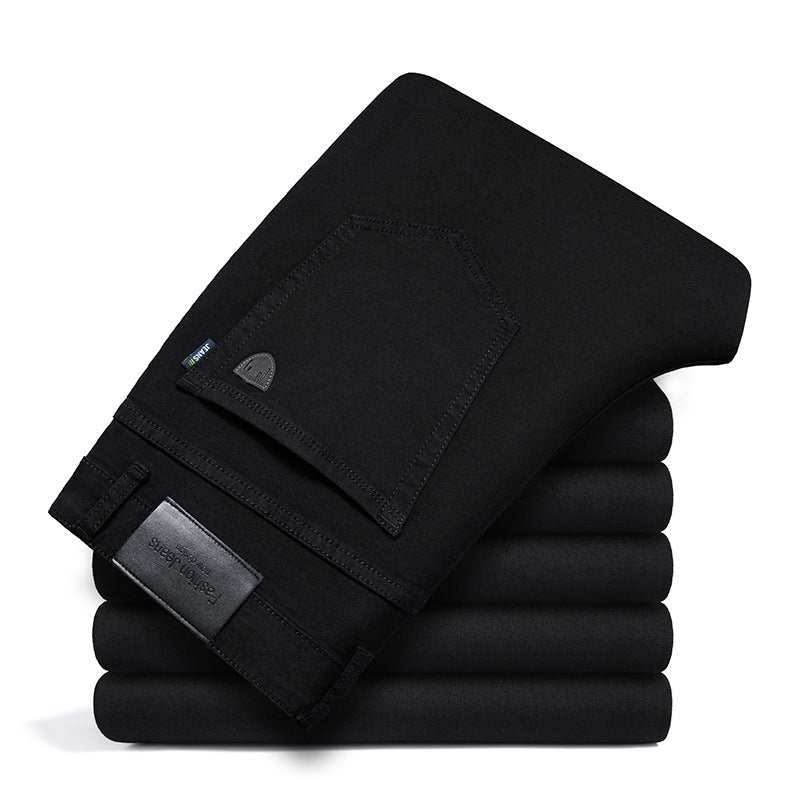 Men's Black Denim Straight Jeans