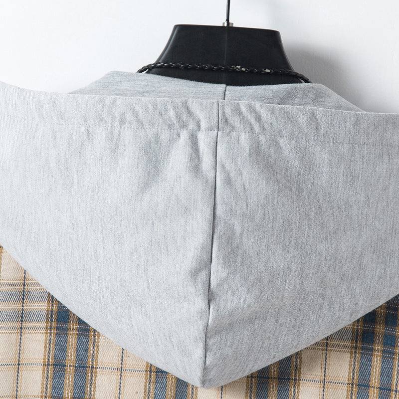 Casual Plaid Hooded Shirt Flannel Jacket for Men