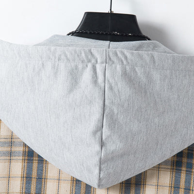 Casual Plaid Hooded Shirt Flannel Jacket for Men