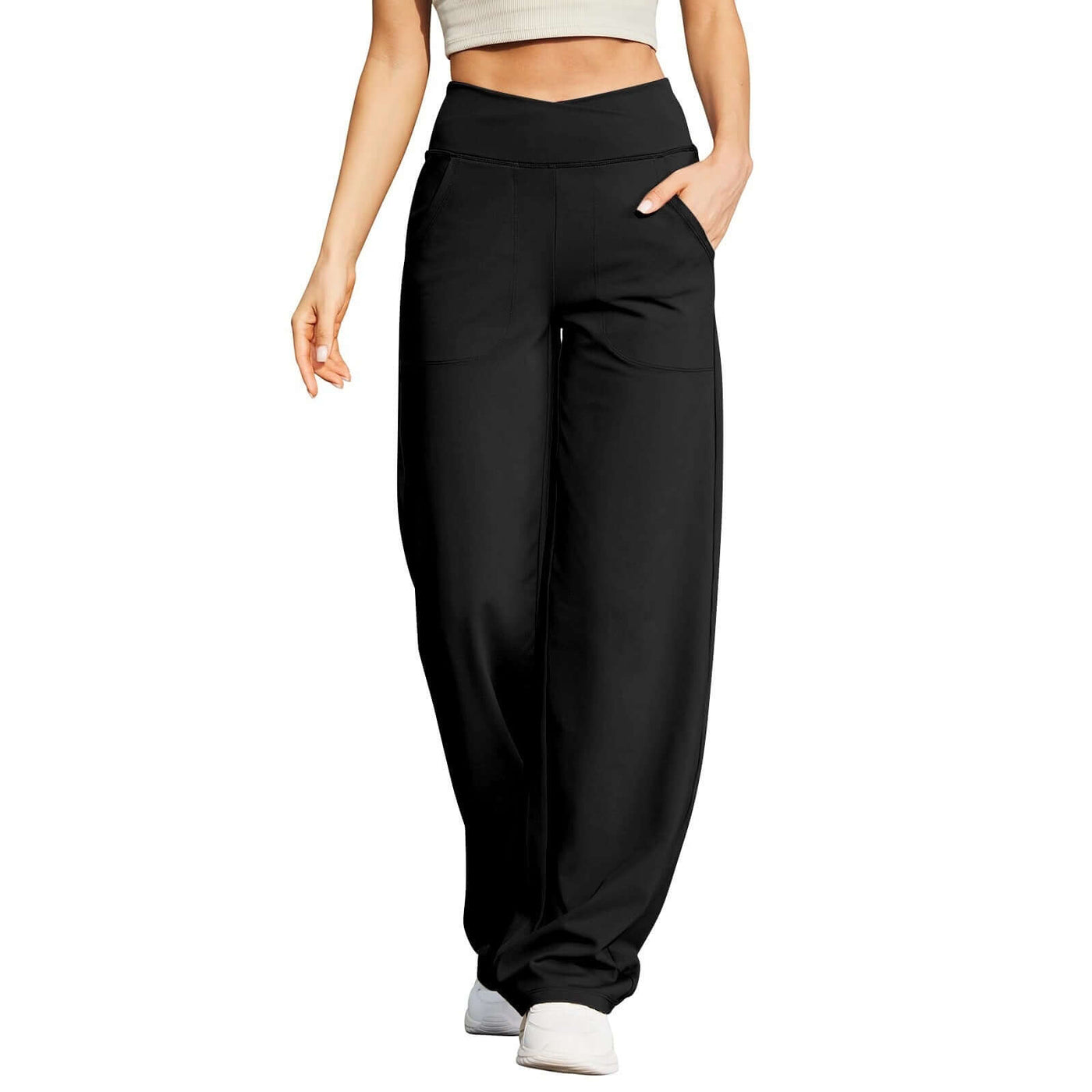 Sports Yoga Casual Pants for Women Black