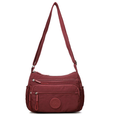 Trendy Water-Repellent Crossbody Bag Red